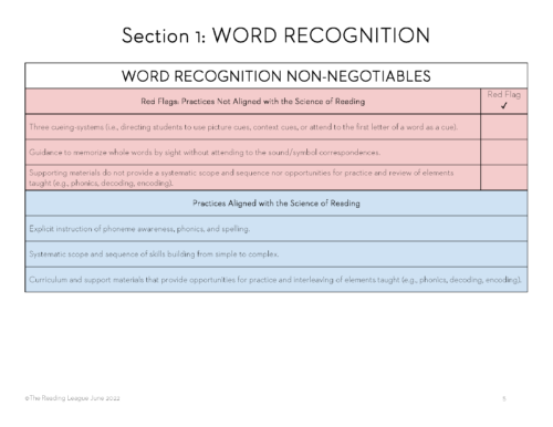 Curriculum Evaluation Guidelines - The Reading League